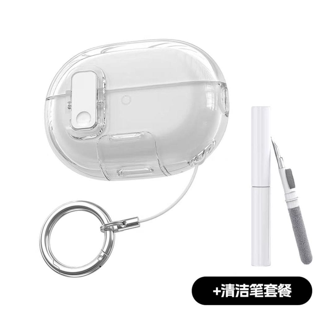 สําหรับ Huawei FreeBuds pro5 เคสหูฟังบลูทูธ, ความโปร่งใสสูง TPU นุ่มกันกระแทกพร้อมพวงกุญแจ, ชุดทําความสะอาด รูปที่ 1