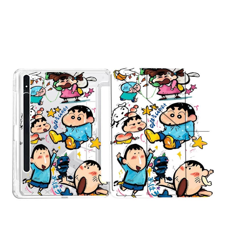 เคสฝาพับอะคริลิคใส Samsung Galaxy Tab A11 A8/A9/S6 Lite/S7/S8/S9 fe/S7 FE/S10 Lite/A9+/S7+ ดีไซน์ Y กันกระแทก รูปที่ 6
