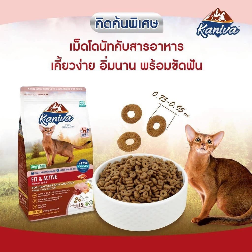 Kaniva ยกกระสอบ อาหารแมวคานิว่า อาหารเม็ดแมวโซเดียมต่ำ สำหรับทุกช่วงวัย ขนาด 6-10 kg รูปที่ 3