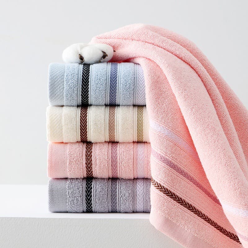 ผ้าขนหนู ขนาด 33x73 ซม ซับน้ำดีขนไม่หลุด นุ่มสบาย ผ้าเช็ดตัว cotton100% นุ่มและสบาย รูปที่ 8