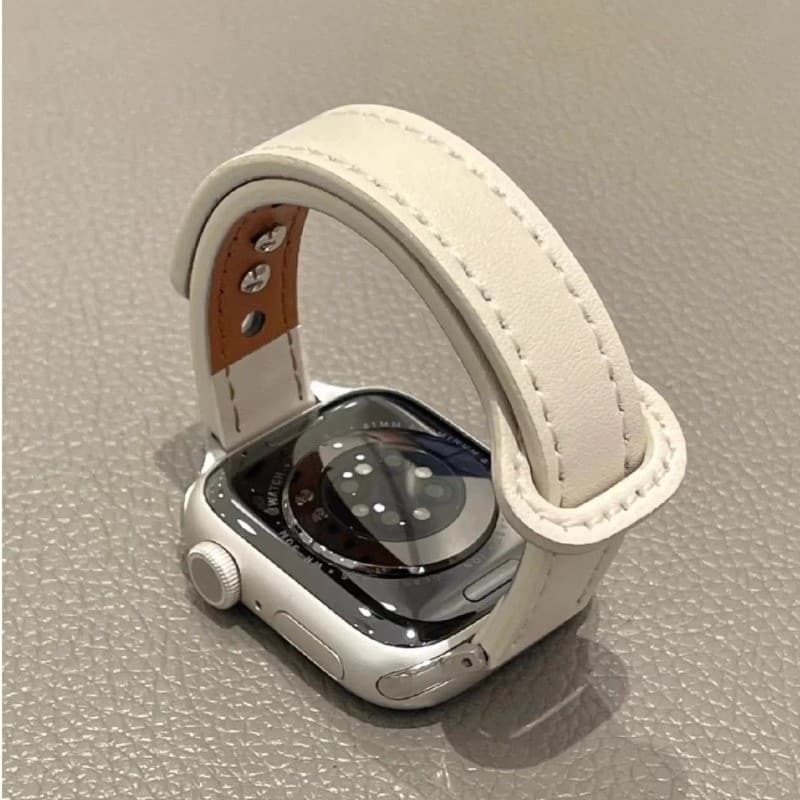 Silm สายหนังสําหรับ Apple Watch 46/42/49/45/41/38/44/40 มม. สําหรับ iWatch Series 11/10/9/8/7/6/5/4/SE2/Ultra3/2 รูปที่ 5