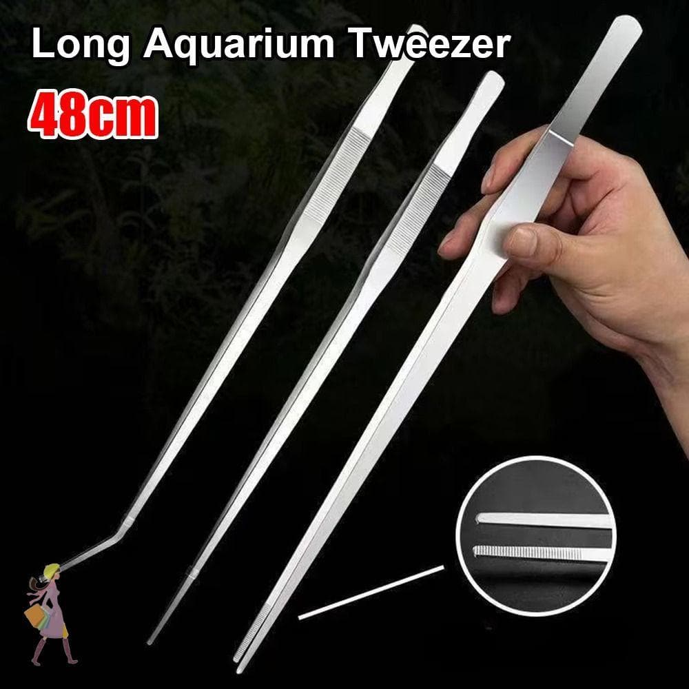 YGBG 1 ชิ้นหญ้าน้ําคลิป, ยาว Tong 48 ซม. Aquarium Tweezer, สแตนเลสทนทาน Aquarium อุปกรณ์สัตว์เลี้ยงกุ้ง Reef Coral รูปที่ 1