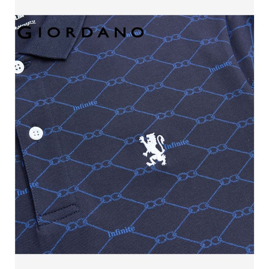 GIORDANO เสื้อโปโลผู้ชาย Men's Lion Slim All Over Printed Polo 01016204 รูปที่ 7