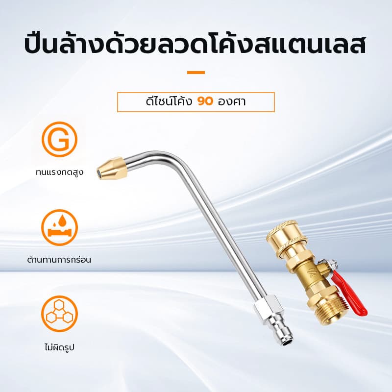 1/4 หัวฉีดล้างแอร์ หัวฉีดน้ำแรงดันสูง ปั้มฉีดน้ำแรงดันสูง ล้างแอร์ Quick Release Coupler หัวฉีดล้างแอร์ รูปที่ 2