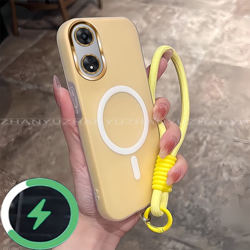 เหมาะสําหรับ OPPO A18 A38 A98 5G เคสโทรศัพท์ใหม่ minimalist anti jelly drop สายชาร์จแม่เหล็กนุ่ม GD01 รูปที่ 2