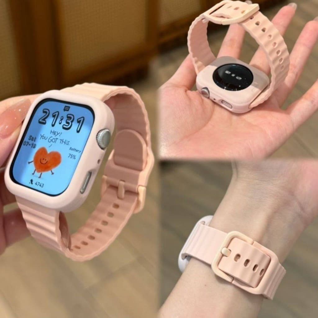 2 in 1 สายรัดซิลิโคนเหลว Soft Shell สําหรับ Huawei Watch Fit4Pro Fit3,สร้อยข้อมือสายรัดข้อมือกีฬาที่ทนทานและเคสป้องกันสําหรับ Fit4 รูปที่ 2