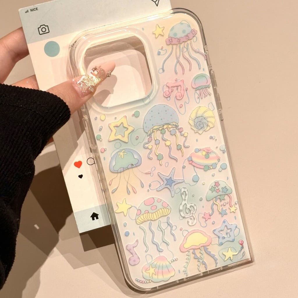 โปร่งใส จัดส่งจากประเทศไทย สิ่งมีชีวิตใต้ทะเลแปลกประหลาด for iPhone เคสไอโฟน17 11 12 13 14 15 16 PLUS PRO MAX X XS MAX X รูปที่ 8