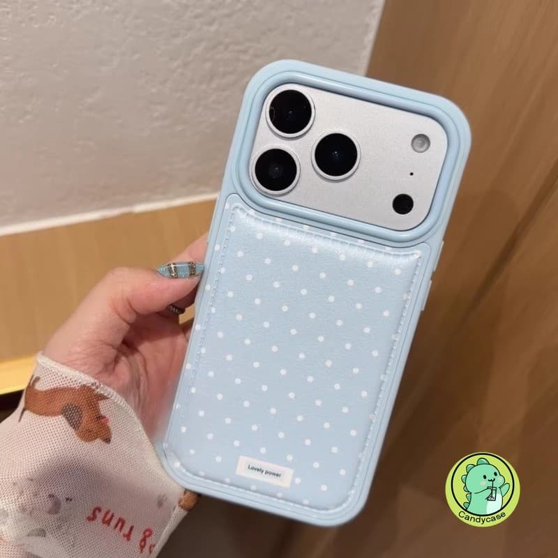 Elegant Polka Dots Bulge เคสโทรศัพท์สําหรับ Vivo V70 Elite X300 X200 FE X200S S50 S30 Pro Mini X100 X100S X90 X90S V30 V29 V27 Pro PU ปกหนังน่ารัก Ins สไตล์ปลอกกันกระแทก รูปที่ 4