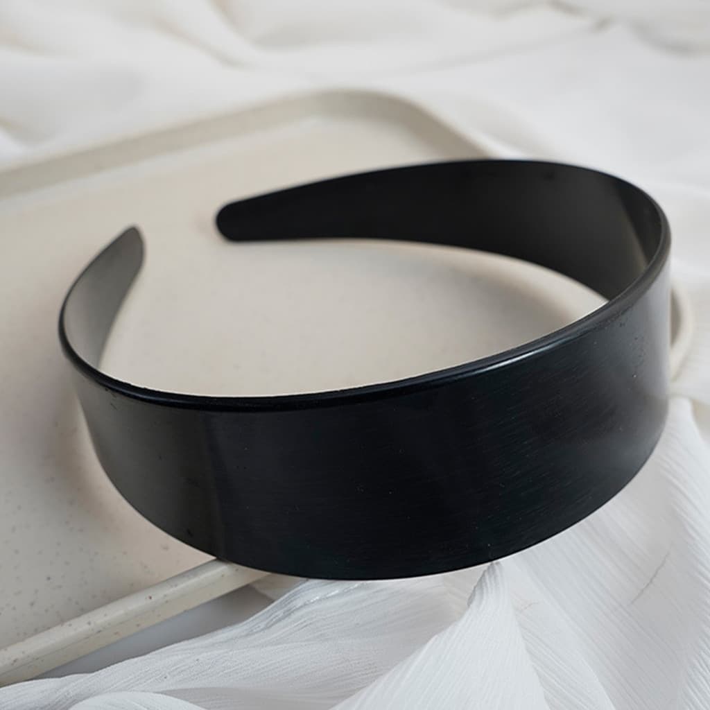แถบคาดศีรษะสีดำลื่น ใช้งานได้หลากหลาย DIY อุปกรณ์เสริมสำหรับ hoop และผม รูปที่ 3