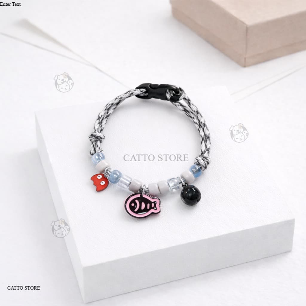 ปลอกคอแมว ลูกปัด พร้อมกระดิ่ง น่ารัก สร้อยคอ ปลอกคอสุนัขจิ๋ว พาสเทล ปรับขนาดได้ EA รูปที่ 8