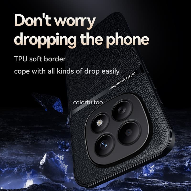 Redmiหมายเหตุ15 2026เคสโทรศัพท์สําหรับRedmiหมายเหตุ15 Pro Plus 15Pro + Note15Pro 4G 5Gหนังหรูหราผู้ถือรถแม่เหล็กกันกระแทกปลอกAnti-Fallกันชนกล้องเลนส์ปกป้องปกหลัง รูปที่ 3