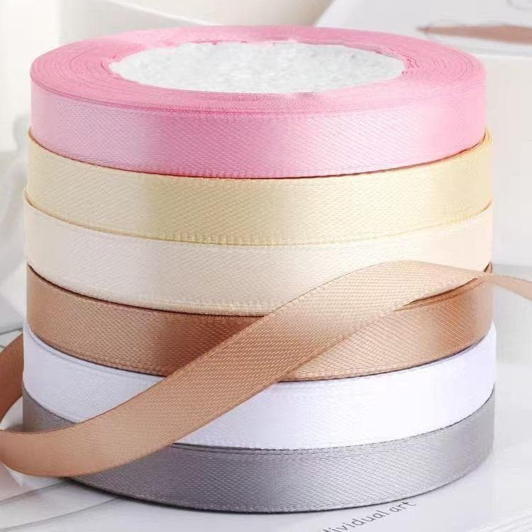 1cm ริบบิ้นซาติน ริบบิ้นซาตินสีสันเข้ารหัส ริบบิ้น ของขวัญ DIY งานฝีมือ โบว์ ริบบิ้นตกแต่งกล่องเค้ก DIY ของขวัญ รูปที่ 4