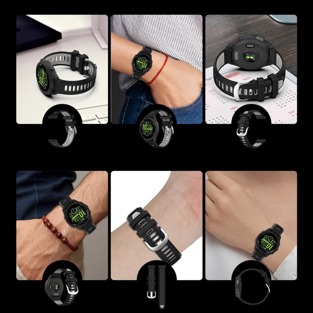 สายรัดซิลิโคน + เคสป้องกันเชลล์สําหรับผู้เบิกทาง Garmin 165 Smartwatch Soft Screen Protector Case Band อุปกรณ์เสริม รูปที่ 7