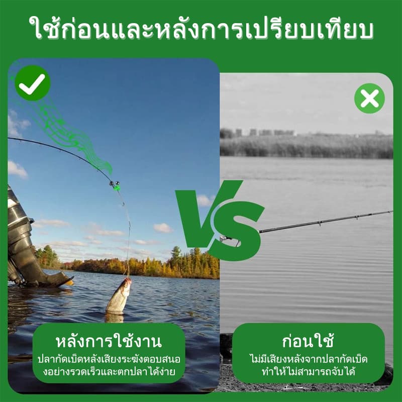 Sikawei 10 ชิ้นตกปลากัดนาฬิกาปลุกเบ็ดตกปลา Stalk Bells Clamp Tip เบ็ดตกปลา Rod รูปที่ 2