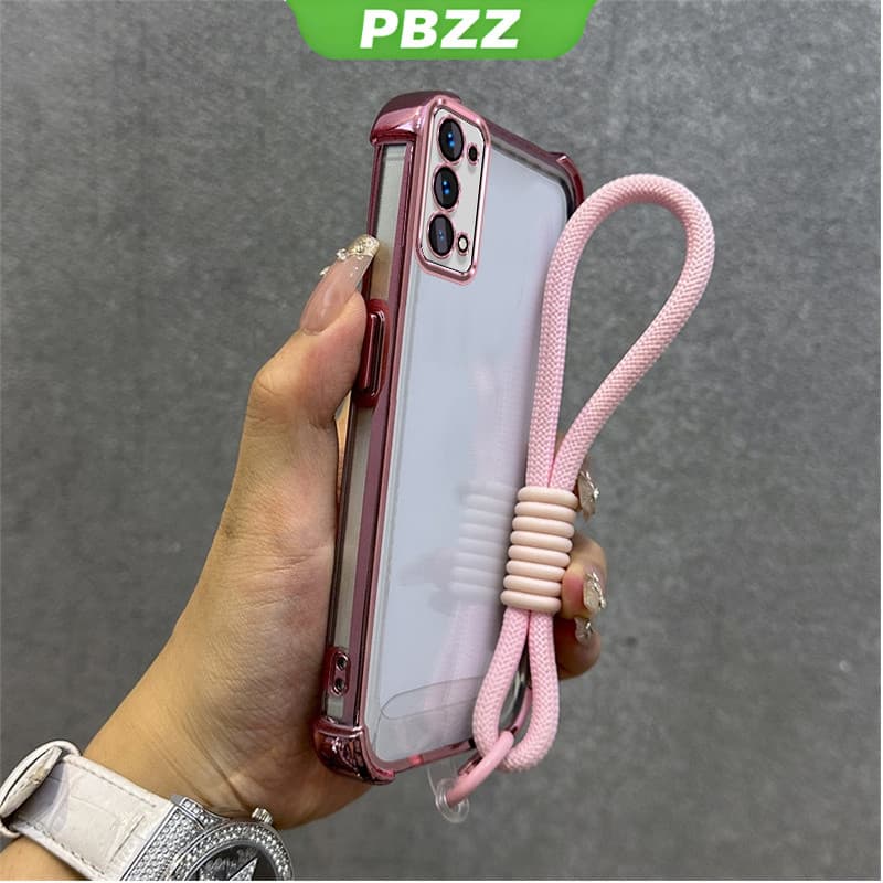 PBZZ สําหรับ OPPO RENO 5 5g oppo RENO 4 4g reno5 5g เคสโทรศัพท์ Softcase ซิลิโคนกันกระแทกใหม่ออกแบบความงามใสพร้อม Lanyard สําหรับสาว SJST01 รูปที่ 3