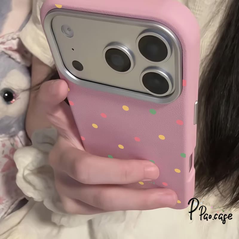 เคสไอโฟน17 16 เคสหนังวัว ลายจุดสีสดใสฮิต สำหรับiPhone 17 13 AIR 14 15 16 12 11 Pro Max 7 8 14 15 16 Plus XR X SE 2 3 รูปที่ 6