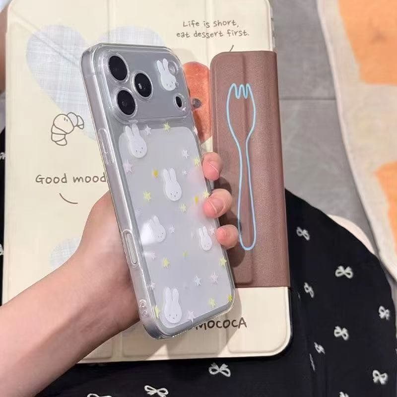 GOODเคสไอโฟน 11 สำหรับIPhone 17 11 15 13 12 16 14 Pro Max X XR 14 7 8 Plus SE ฮิต เคสใส ลายมิฟฟี้กระต่าย น่ารัก รูปที่ 8