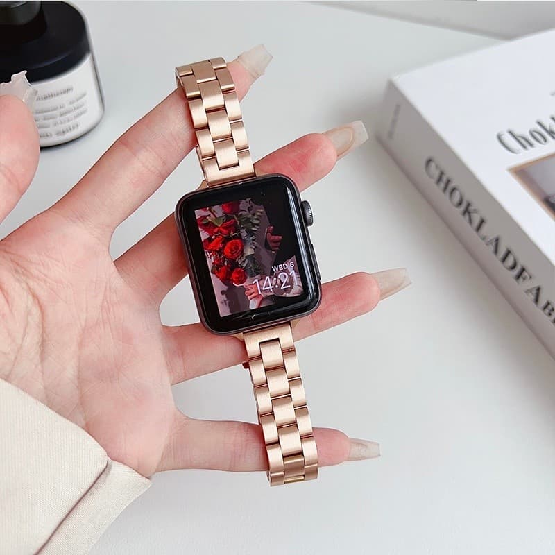 สายนาฬิกาโลหะบางสแตนเลส for Smartwatch Iwatch Apple Watch Ultra SE 3 2 Series 11 10 9 8 7 6 49 46 45 44 42 40 38mm รูปที่ 7