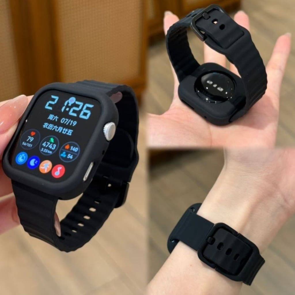 2 in 1 สายรัดซิลิโคนเหลว Soft Shell สําหรับ Huawei Watch Fit4Pro Fit3,สร้อยข้อมือสายรัดข้อมือกีฬาที่ทนทานและเคสป้องกันสําหรับ Fit4 รูปที่ 3