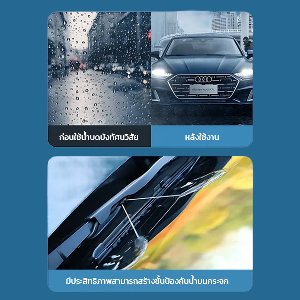 WATTS น้ำยาล้างกระจก 2L ทำความสะอาดกระจกรถยนต์ Premium Glass Cleaner ขจัดคราบสกปรก คราบแมลง มูลนก รูปที่ 6