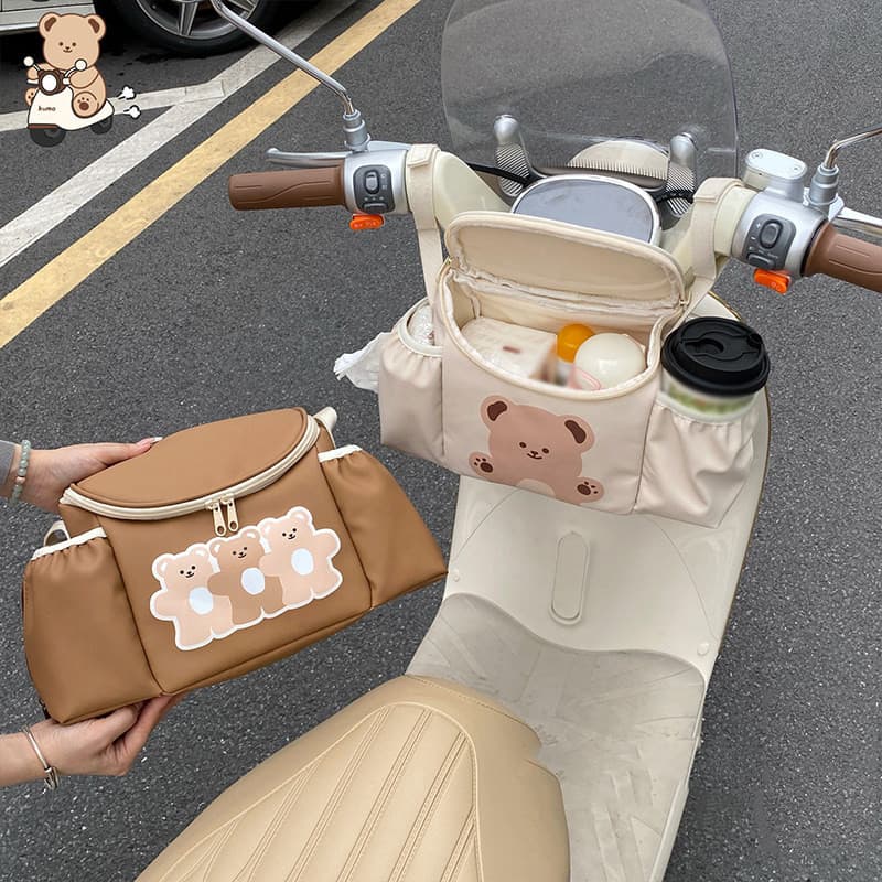 กระเป๋าแขวนรถเข็นเด็ก มีซิป กันน้ำ กระเป๋าแขวนรถเข็น ใส่ผ้าอ้อม ขวดนม รูปที่ 4