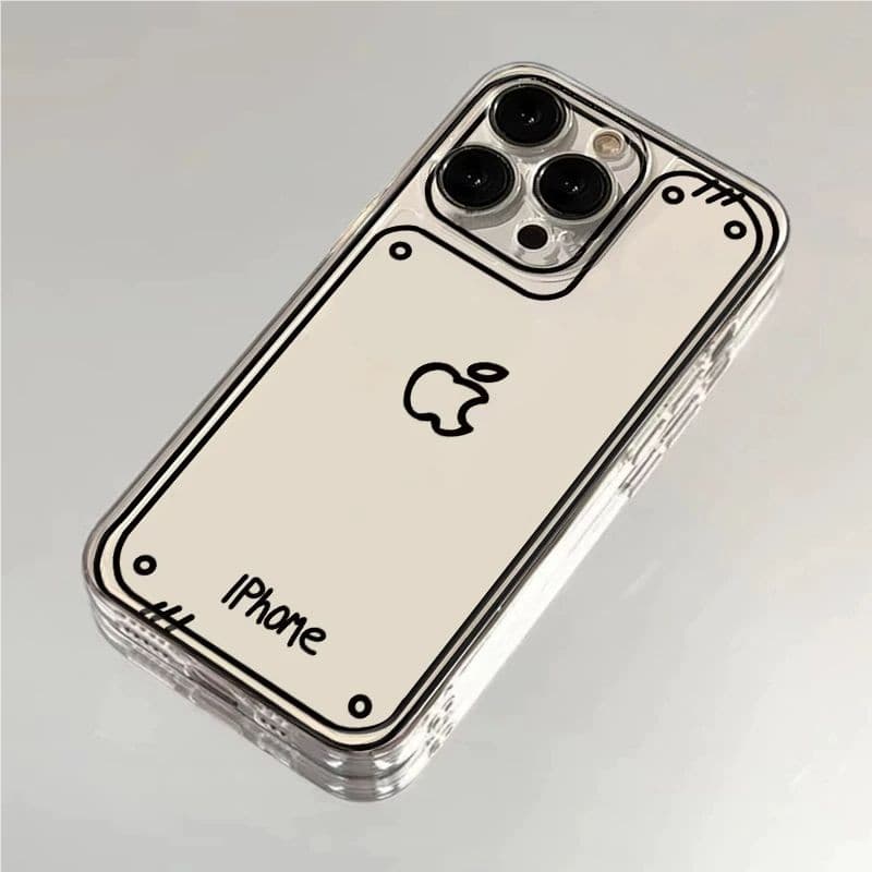 เคสไอโฟน เคส iPhone 17/17 Pro/17 Pro Max 16 15 14 13 12 11 X XS 8 7 Plus แบบใส ลายเส้นเรียบง่าย – ใสสะอาด ไม่หมอง รูปที่ 4
