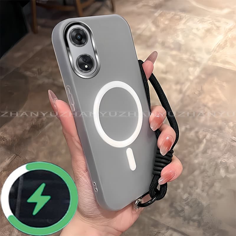 เหมาะสําหรับ OPPO A18 A38 A98 5G เคสโทรศัพท์ใหม่ minimalist anti jelly drop สายชาร์จแม่เหล็กนุ่ม GD01 รูปที่ 5