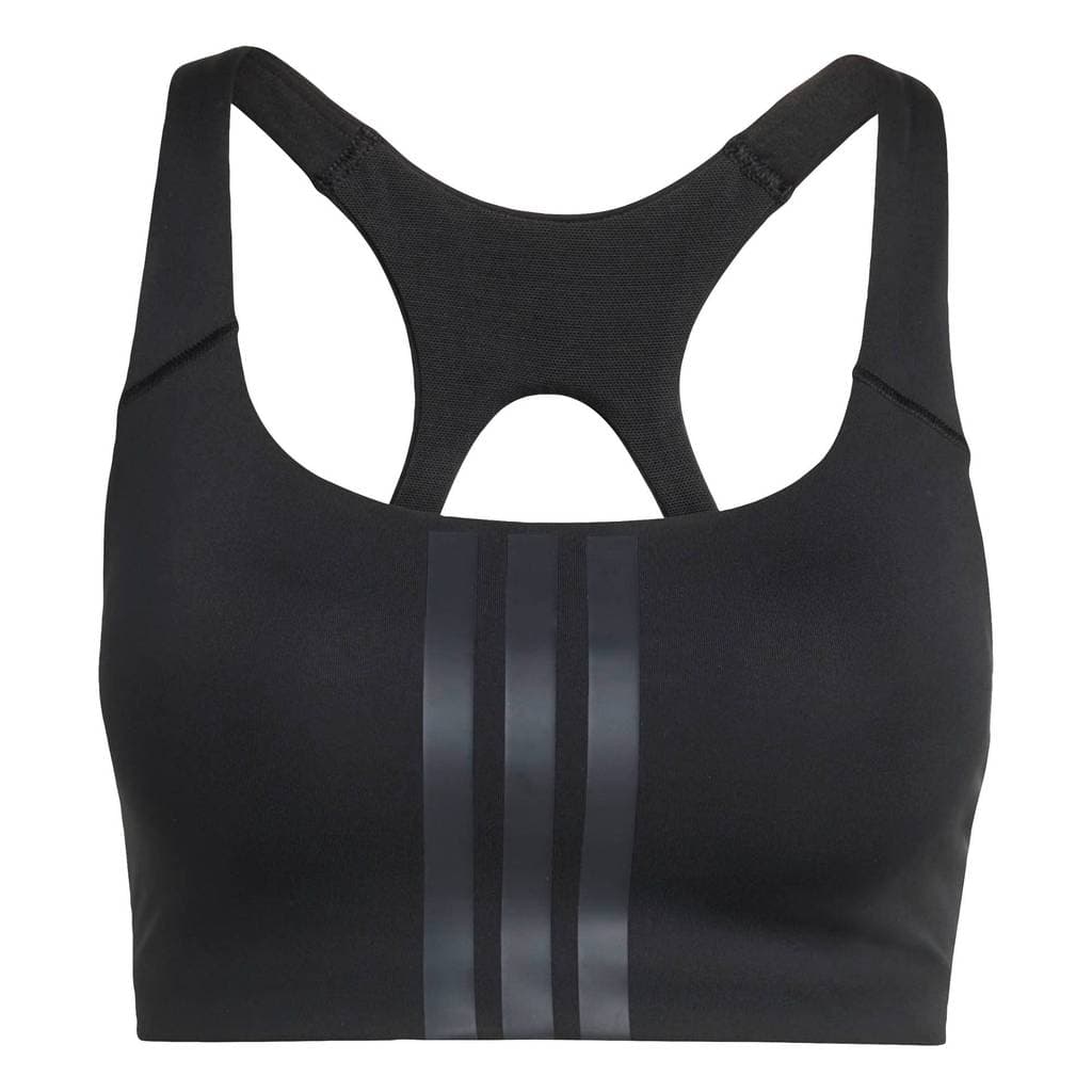 adidas Gym & Training Optime Workout 3-Stripes Medium Support Bra Women Black JX5006 รูปที่ 7