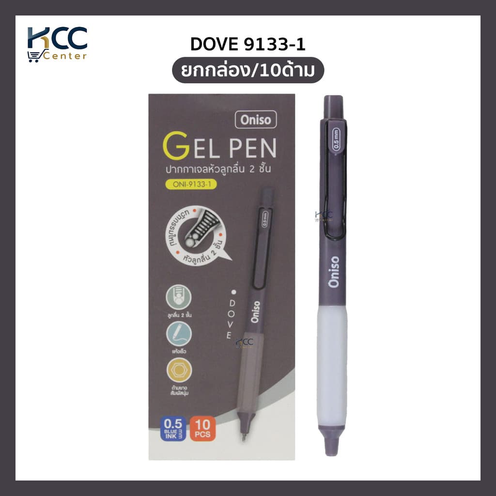 ปากกา ปากกาเจล 0.5mm. หมึกน้ำเงิน Oniso รุ่น Oni-9133 เปลี่ยนไส้ได้ หมึกแห้งไว รูปที่ 3