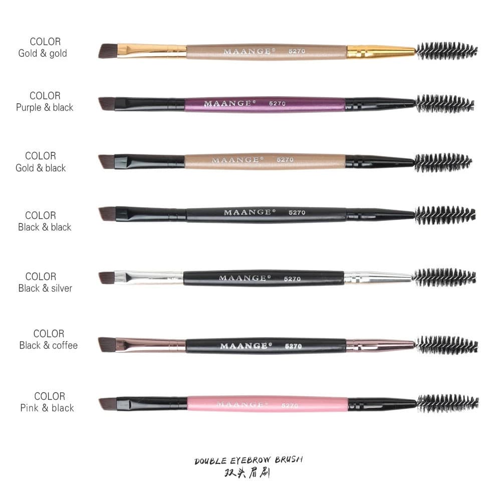 MAANGE 2 In 1 Dual-Ended Eye แปรงแต่งหน้า Spoollie ความงามแต่งหน้าคิ้วแปรงเครื่องมือความงาม รูปที่ 7