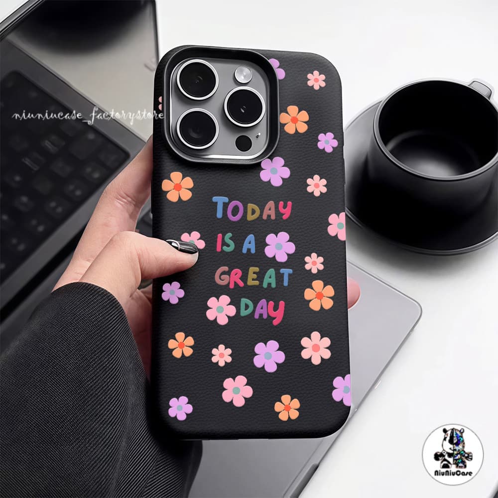 ดอกไม้สวย เคสไอโฟน11 เคส iphone 16 Pro Max 8 7 Plus XR 11 17 12 13 14 15 16 17 Pro Max เนื้อหนัง Case เคสไอโฟนหรูหราไฮโซ รูปที่ 2