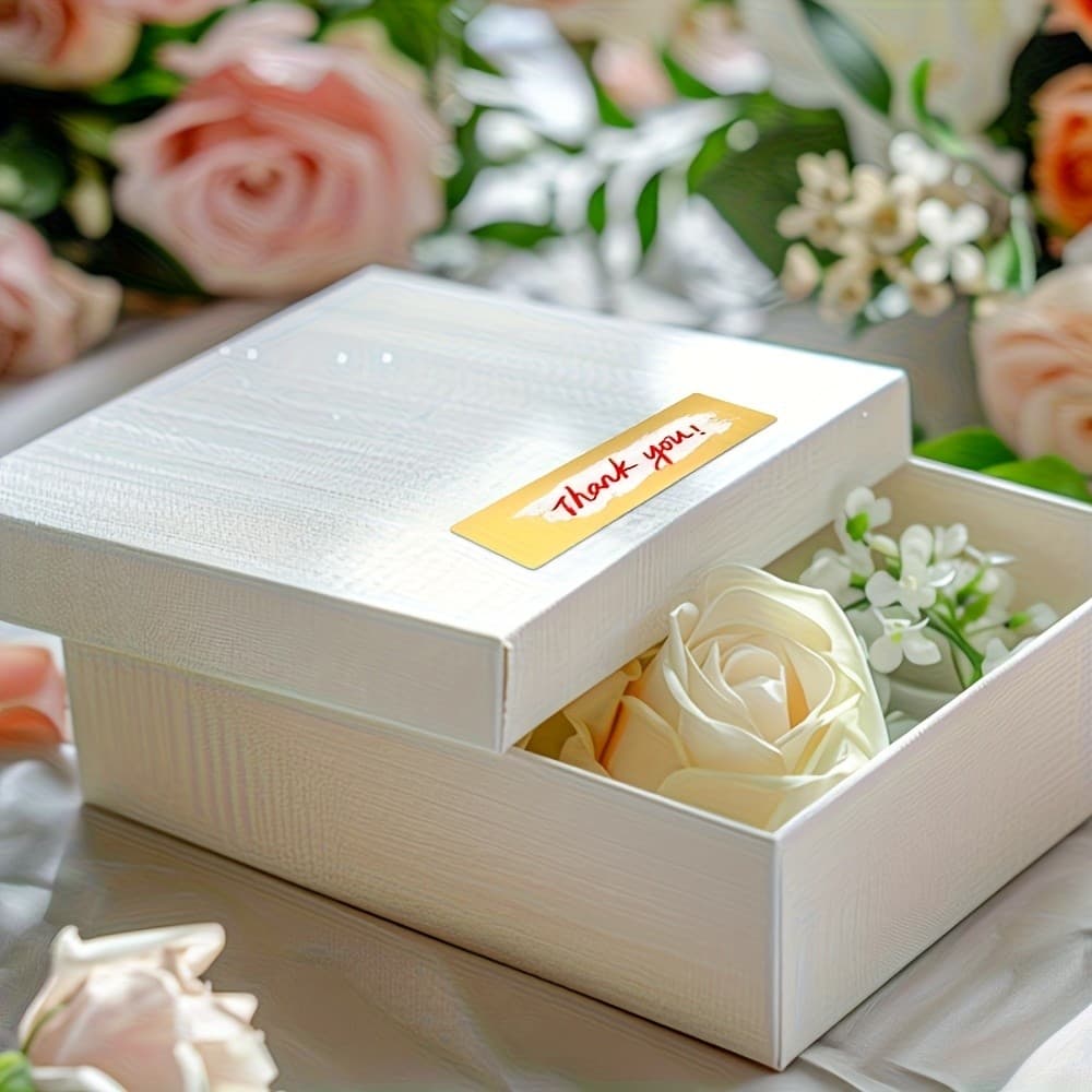 500 ม้วน 1*3 ซม.Golden Silvery Scratch สติกเกอร์สี่เหลี่ยมผืนผ้าอุปกรณ์สํานักงาน DIY Party Event ของขวัญ Scratch Card ป้ายรางวัลสติกเกอร์ รูปที่ 5