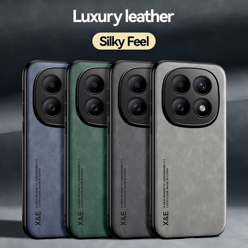 สําหรับ Xiaomi Redmi Note 15 14 13 12 Pro Plus 15 Pro+ Note 11 10 Pro 12S 11S 10S หรูหราหนังแม่เหล็กโทรศัพท์กรณีกล้องป้องกันสีทึบกันกระแทกซิลิโคนนุ่มฝาครอบ รูปที่ 6