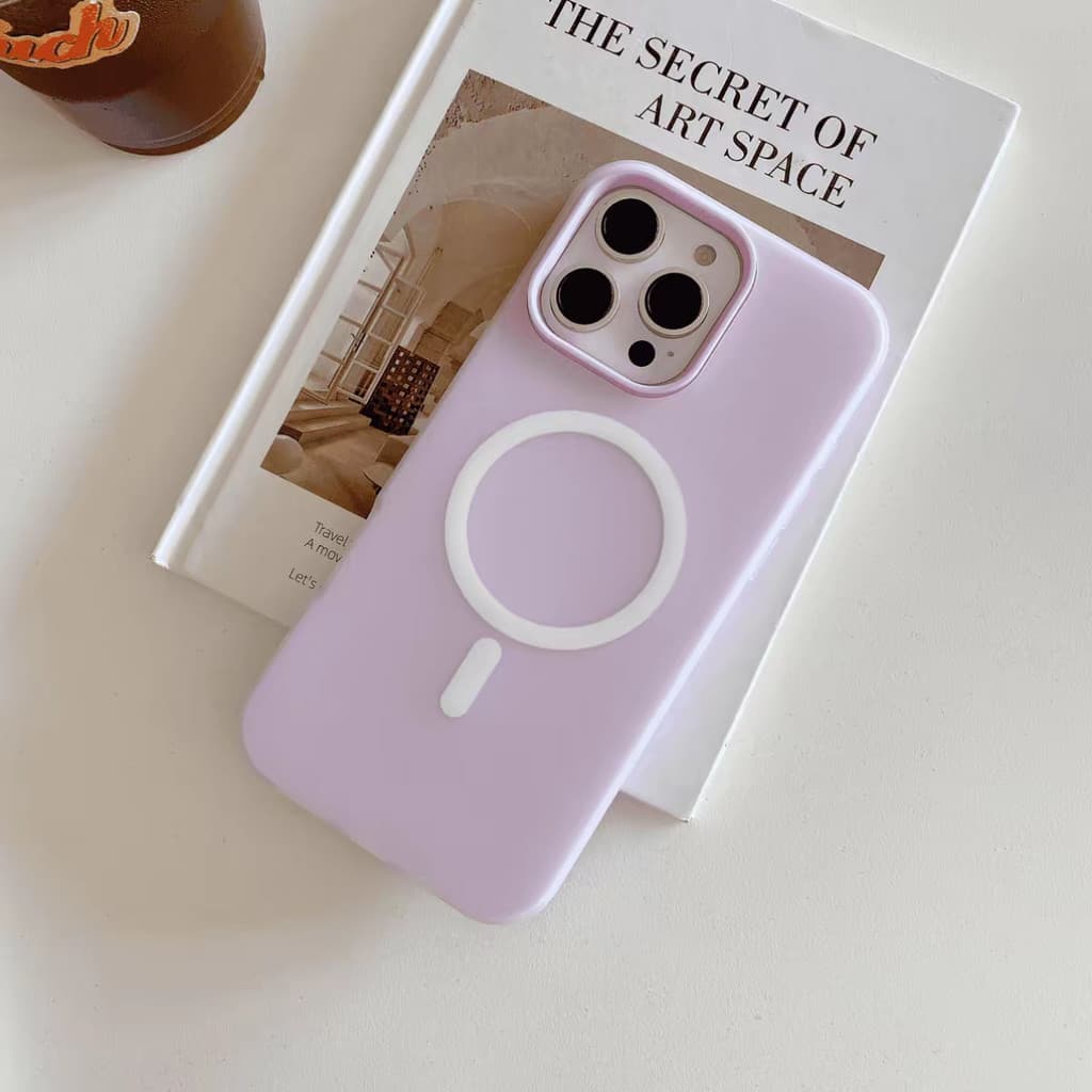 POPAAฟรอสต์แมทท์ 2-in-1 สีแคนดี้ เข้ากันได้สำหรับ เคสไอโฟน11 เคส iphone 17 16 Pro Max XR 12 13 14 15 สีชมพูสวยงาม#080 รูปที่ 6