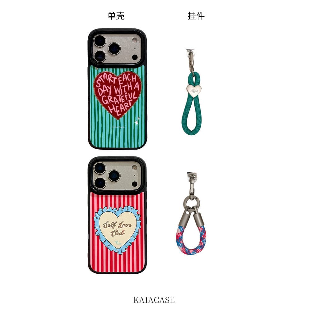 Huiwanju สีทึบลายหัวใจรักสําหรับ iPhone17promax เคสโทรศัพท์ ip16pro/13 หญิง 14pro พร้อมเชือกเส้นเล็ก 15pro รวมทุกอย่างทนต่อการตก 12 รูปที่ 4
