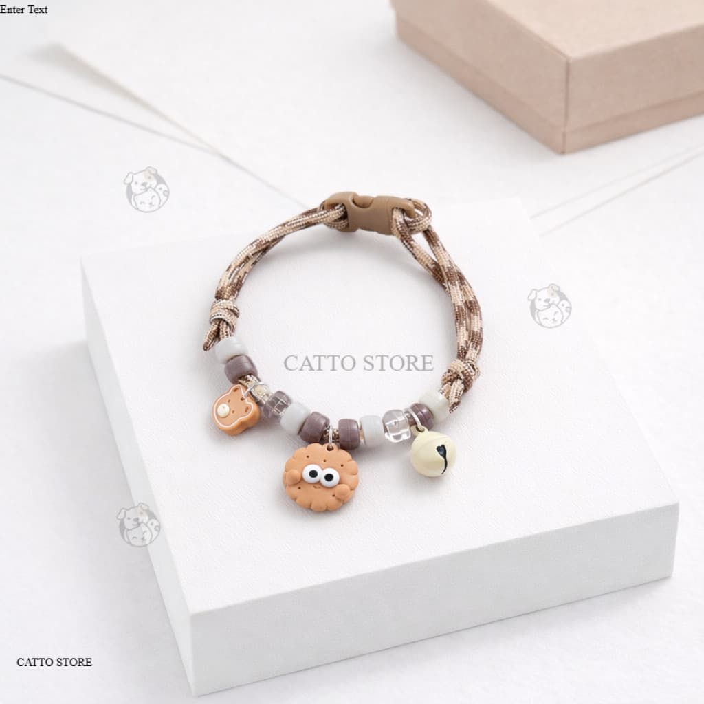 ปลอกคอแมว ลูกปัด พร้อมกระดิ่ง น่ารัก สร้อยคอ ปลอกคอสุนัขจิ๋ว พาสเทล ปรับขนาดได้ EA รูปที่ 7