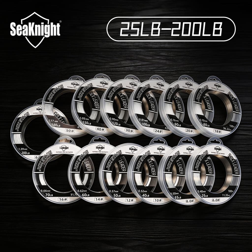 SeaKnight ไนลอน Shock Leader สายโมโนฟิลเมนท์ซิงคิง สำหรับตกปลาทะเล ขนาด 50 ม. และ 100 ม. สtrength 25-200LB รูปที่ 4