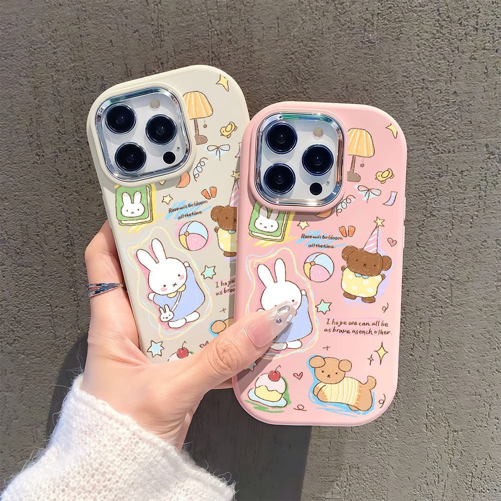 จัด ในพื้นที่เคสโทรศัพท์โลหะสัตว์น้อยผู้กล้าหาญสำหรับ iPhone16 14 13 11 6 7 8 plus pro promax รูปที่ 6