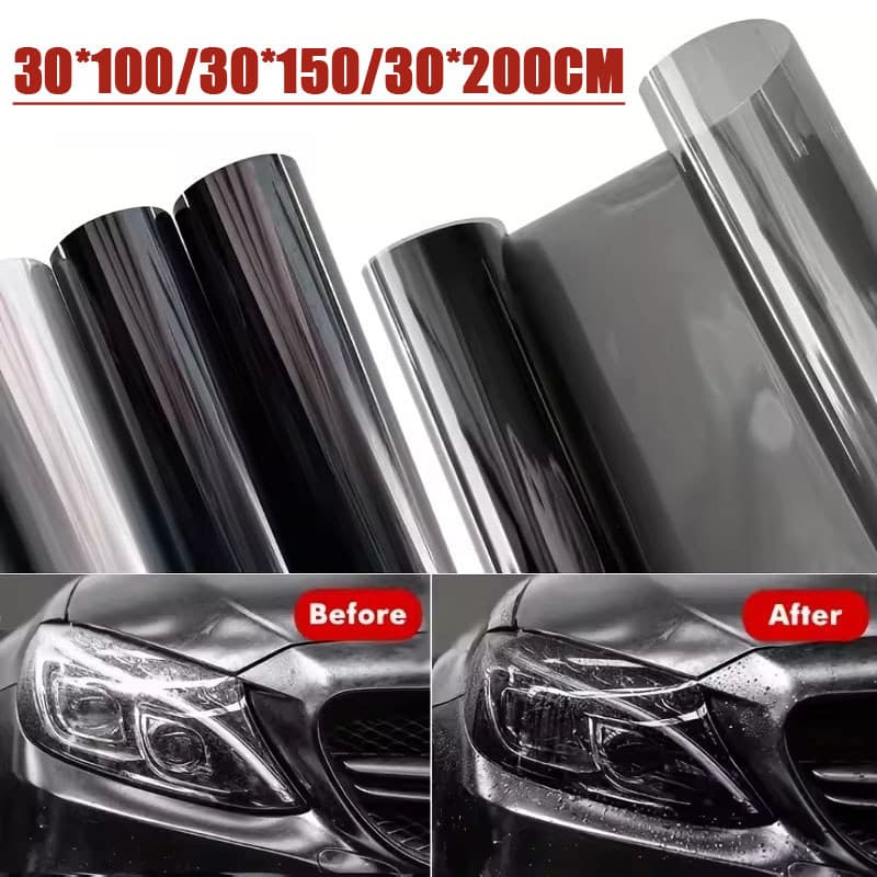 ไฟหน้ารถไฟท้าย PVC Films Tint ไฟหน้าไฟท้ายห่อสติกเกอร์สําหรับรถจักรยานยนต์รถสติกเกอร์ รูปที่ 1