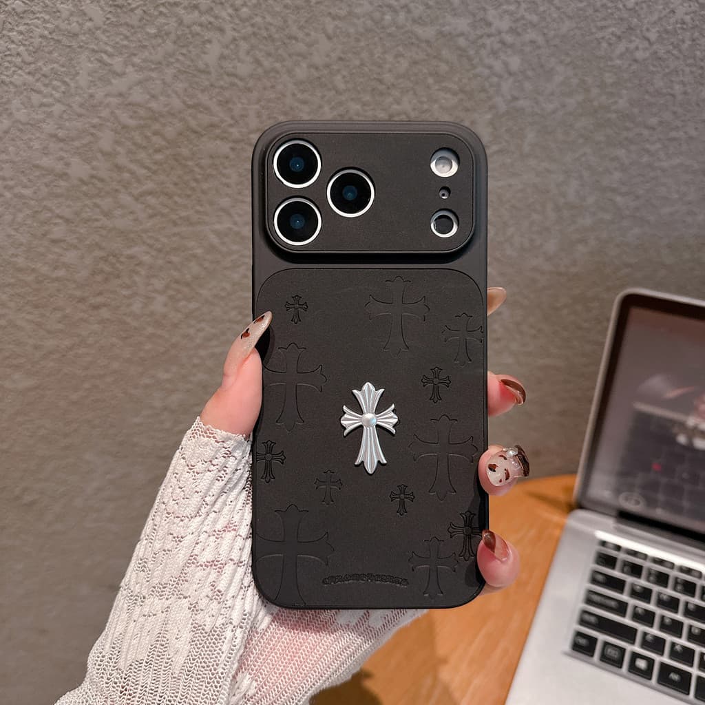ทันทีเปลี่ยนเป็น IPhone 17 Full-Screen Cross โลหะสไตล์ Hard Shell เคสโทรศัพท์เหมาะสําหรับ IPhone17 17Pro 17ProMax 16 16ProMax 16Pro 15 15Pro 15ProMax 14ProMax 14 14Pro รูปที่ 5
