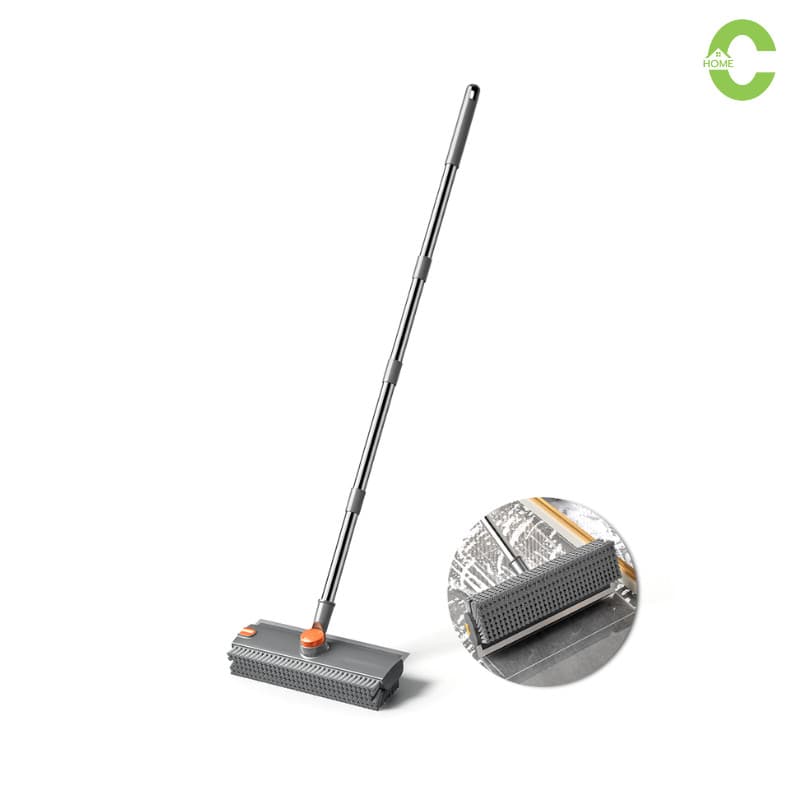 HOMEC แปรงขัดพื้น ไม้ขัดพื้น floor brush 3in1 ขัดถูปาดน้ำในตัวเดียว หัวแปรงหมุนได้ 360องศา รูปที่ 1
