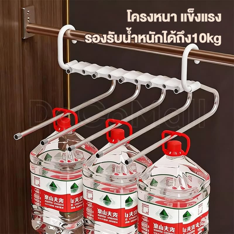 ไม้แขวนกางเกงสแตนเลส 9 ชั้น แข็งแรงพิเศษ รับน้ำหนักเยอะ ไม่หักงอ จัดระเบียบตู้เสื้อผ้า เหมาะสำหรับกางเกงยีนส์ รูปที่ 7