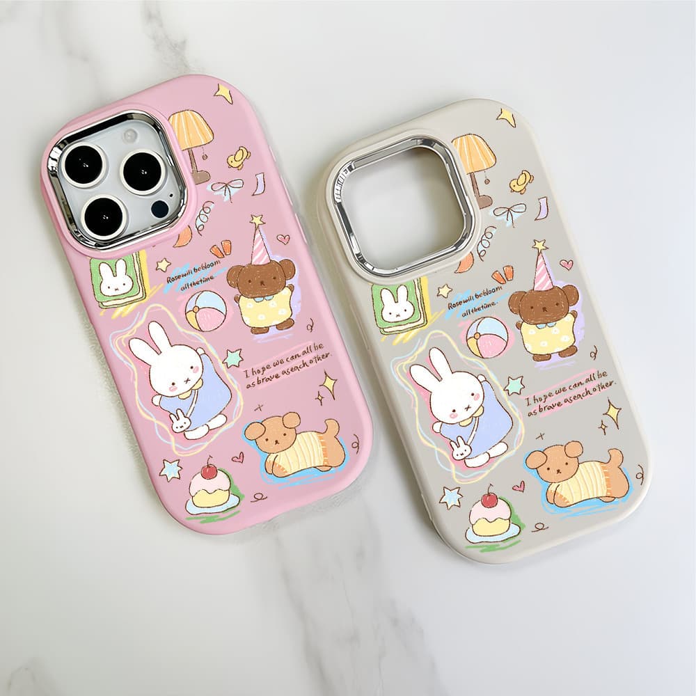 จัด ในพื้นที่เคสโทรศัพท์โลหะสัตว์น้อยผู้กล้าหาญสำหรับ iPhone16 14 13 11 6 7 8 plus pro promax รูปที่ 8