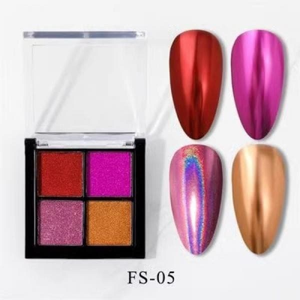 SHAKA สีทาเล็บเจล ผงเพชร 6 สี ออโรร่าเงากระจก สะท้อนแสงสวย เพ้นท์เล็บ แบบแช่ออก ติดทนนาน UV ทำเล็บ รูปที่ 9