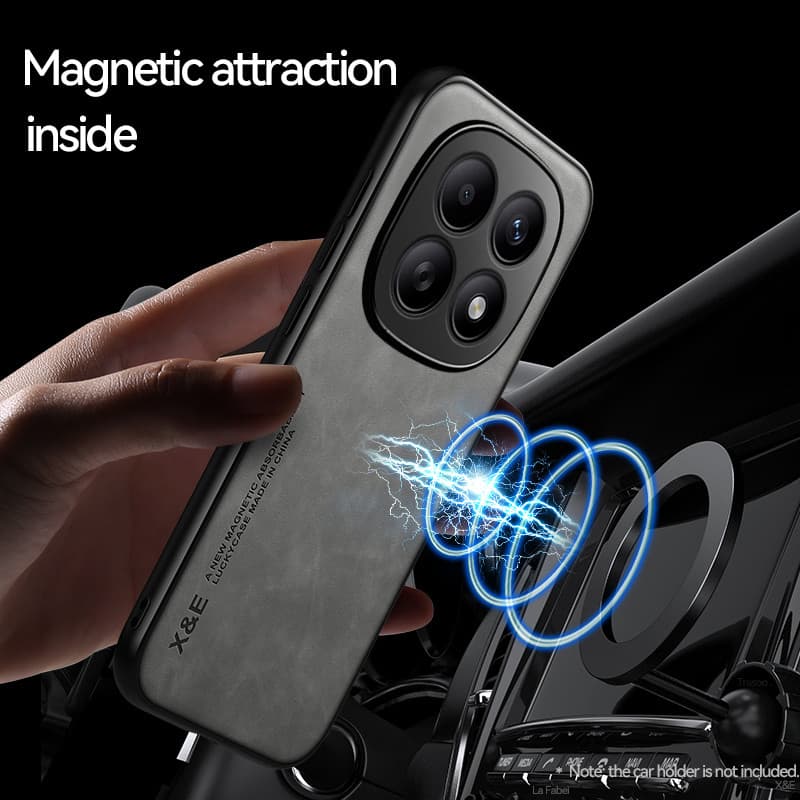 สําหรับ Xiaomi Redmi Note 15 14 13 12 Pro Plus 15 Pro+ Note 11 10 Pro 12S 11S 10S หรูหราหนังแม่เหล็กโทรศัพท์กรณีกล้องป้องกันสีทึบกันกระแทกซิลิโคนนุ่มฝาครอบ รูปที่ 3