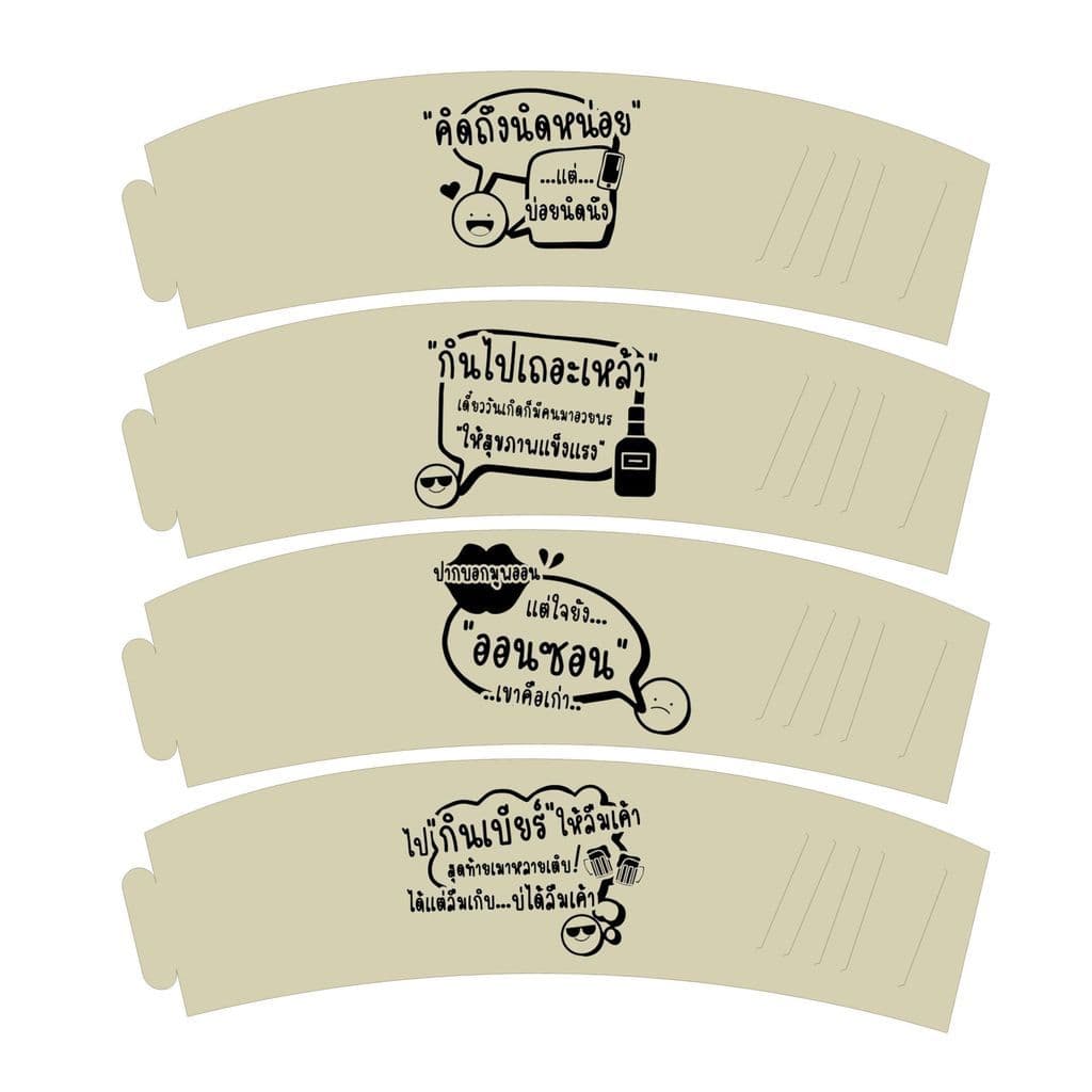 ปลอกคาดแก้วกาแฟ 200 ชิ้น | กระดาษคราฟท์ ปรับได้ 5 ขั้น รูปที่ 3