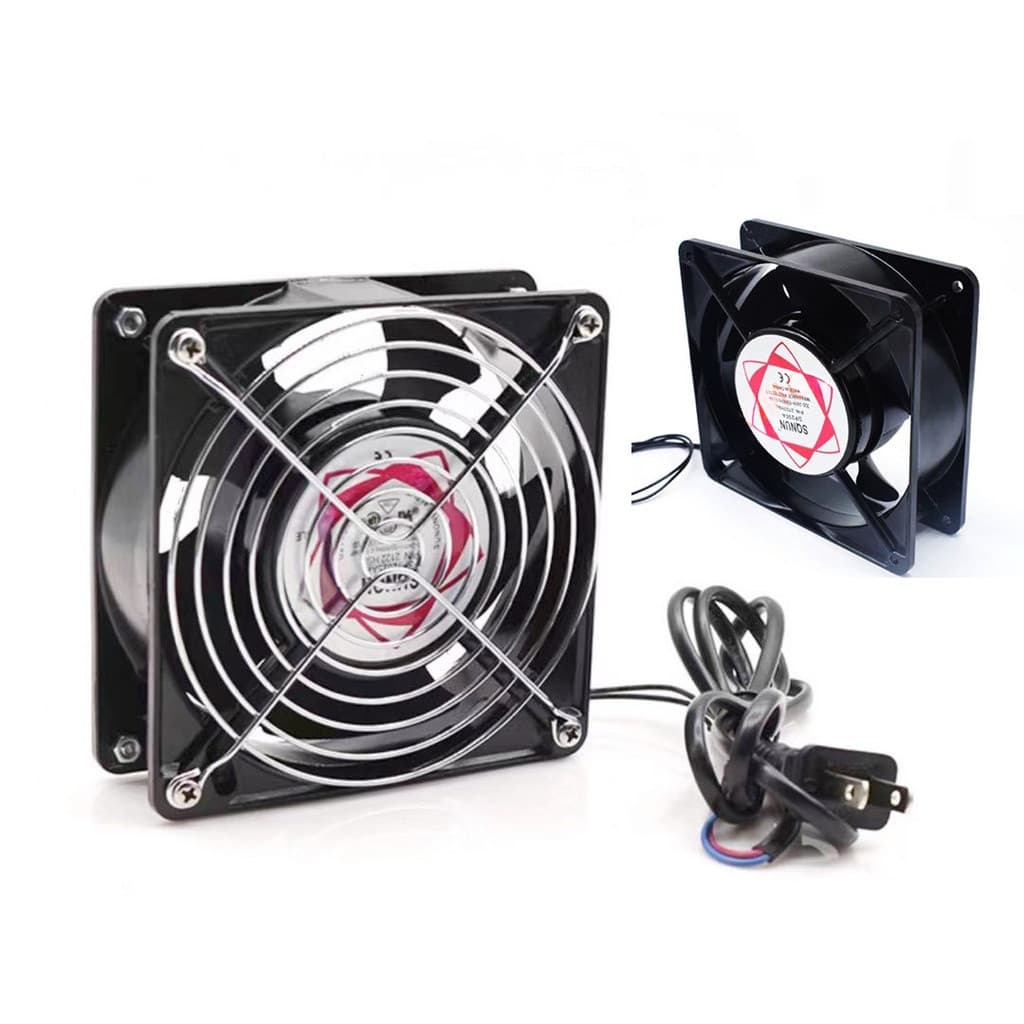 พัดลมระบายความร้อน พัดลมตู้RACK ตัวลมAC SQNON 12Cm 220-240V ปลั่กเสียบไฟบ้าน รูปที่ 2