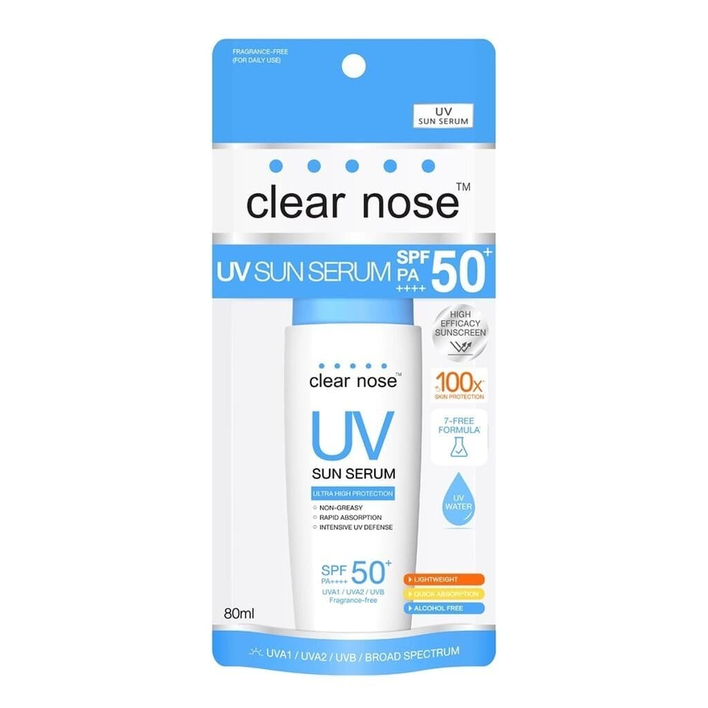 Clear Nose เคลียร์ โนส ยูวี ซัน เซรั่ม เอสพีเอฟ50+ พีเอ++++、 80 มล. รูปที่ 2
