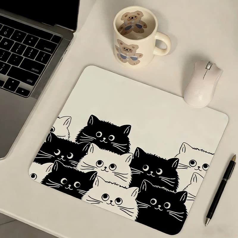 แผ่นรองเม้าส์ Mouse Pad กันน้ำ ลายการ์ตูน แผ่นรองเมาส์น่ารัก แผ่นรองเมาส์เล็ก แผ่นรองเมาส์ลายแมวการ์ตูน ซักได้ มีฐานกันล รูปที่ 6