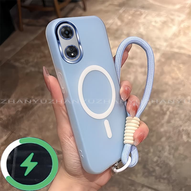 เหมาะสําหรับ OPPO A18 A38 A98 5G เคสโทรศัพท์ใหม่ minimalist anti jelly drop สายชาร์จแม่เหล็กนุ่ม GD01 รูปที่ 3